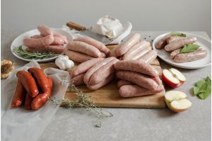 Sausage selection box from The Primrose Herd online shop and Farm Butchery