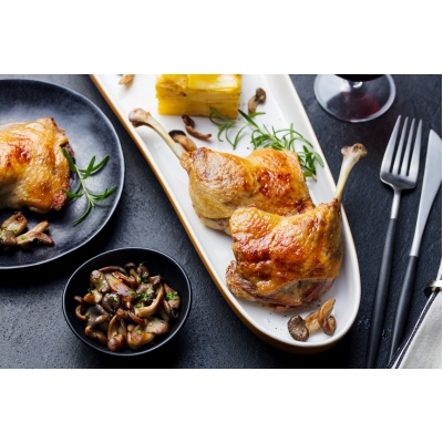 Duck leg confit from Primrose Herd butchery and online shop