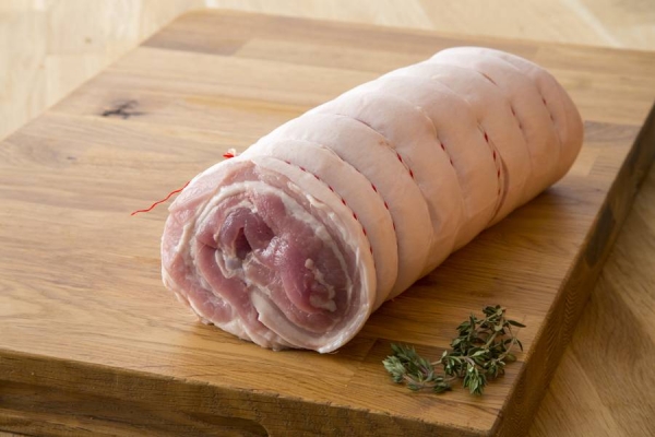 Belly pork boned and rolled from Primrose Herd online shop and farm butchery