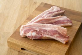 Belly pork slices from the Primrose Herd online shop and farm butchery